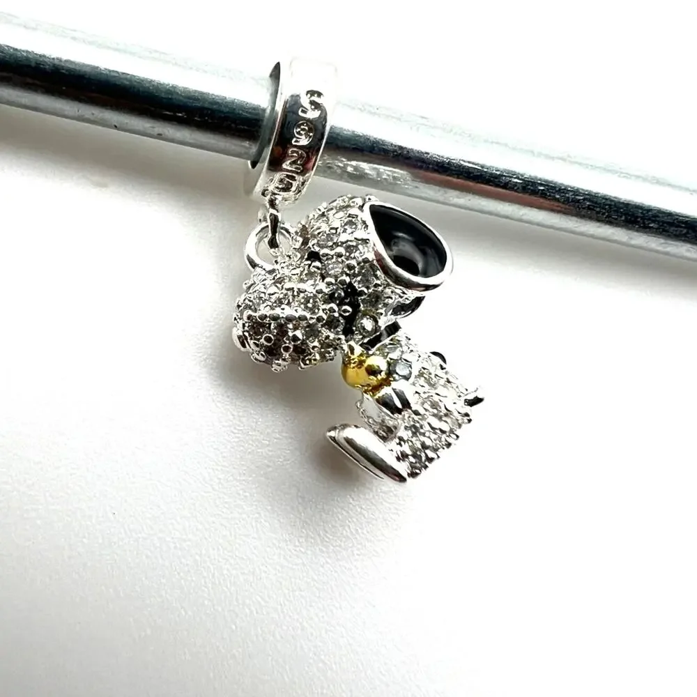 NEW Snoopy & Woodstock Charm for European Bracelet